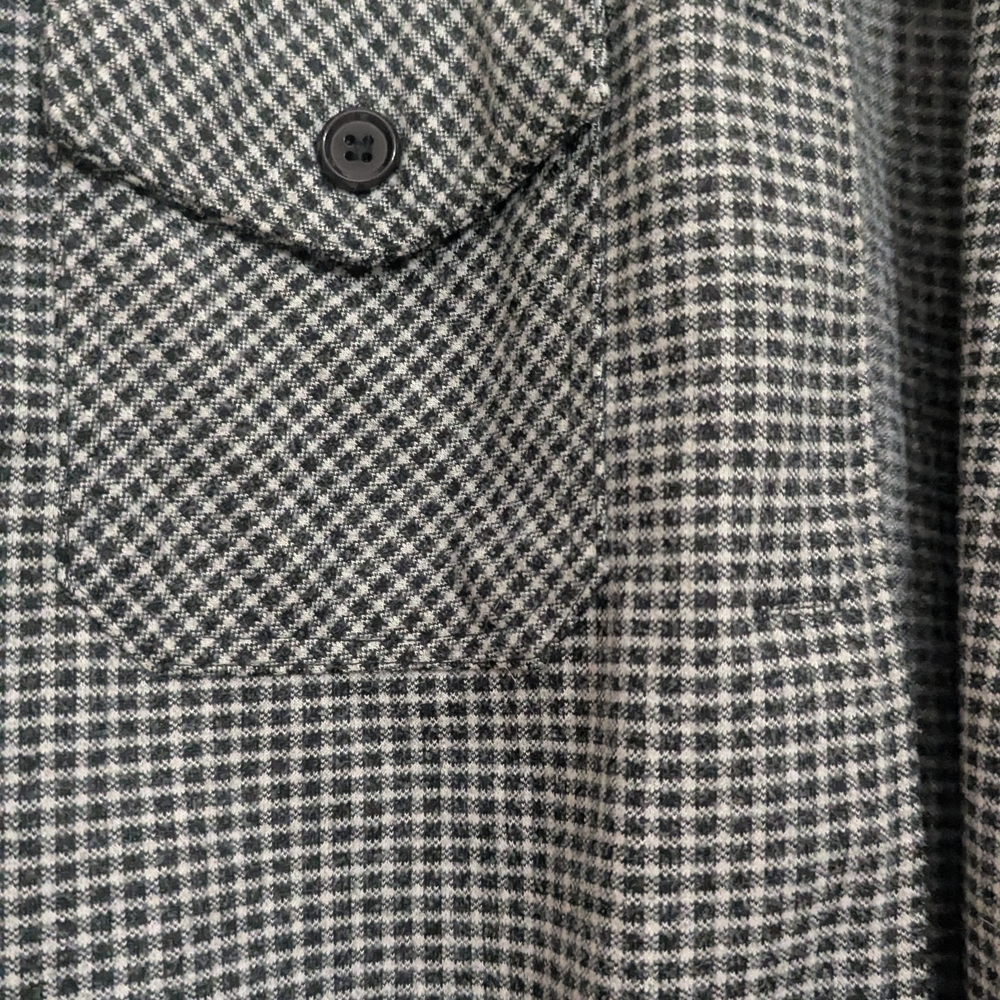 Have Men's Black and White Checkered Shirt Jacket - Picture 5 of 12
